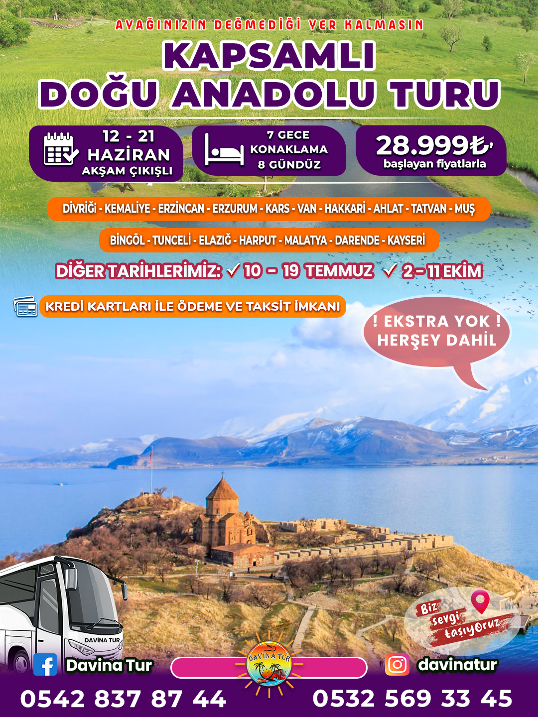 KAPSAMLI DOĞU ANADOLU TURU